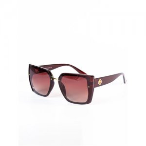 Солнцезащитные очки , прямоугольные, с защитой от УФ, для женщин, коричневый ezstore. Цвет: коричневый