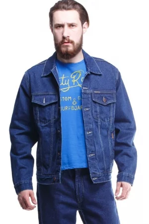 Джинсовая куртка мужская 12062 синяя M Montana. Цвет: синий