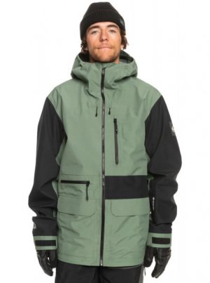Сноубордическая куртка Highline Pro Sammy Carlson 3L Gore-Tex QUIKSILVER. Цвет: laurel wreath