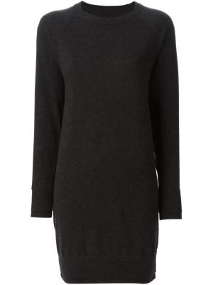 Короткое платье-свитер Maison Margiela. Цвет: серый