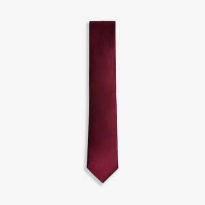 Шелковый галстук в полоску с микроузором, красный Ted Baker