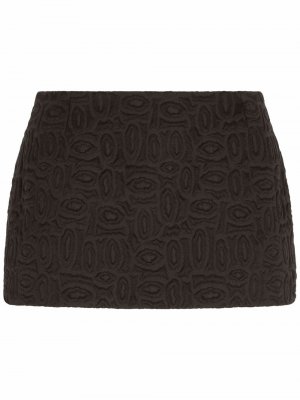 Юбка мини с кружевными вставками Dolce & Gabbana. Цвет: черный