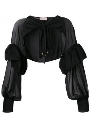 Укороченный прозрачный пиджак Murmur. Цвет: черный