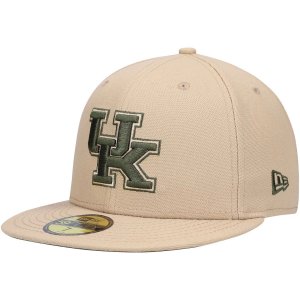 Мужская приталенная шляпа New Era Tan Kentucky Wildcats Camel & Rifle 59FIFTY