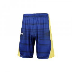 Баскетбольные вязаные шорты с контрастной панелью и логотипом, мужские штаны, королевский-синий 22500203-400 Under Armour