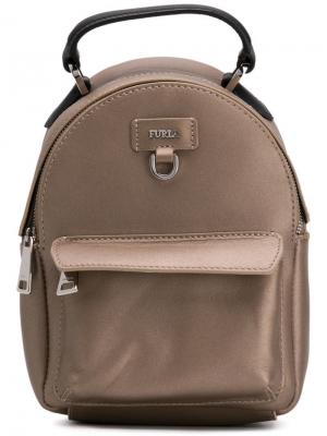 Рюкзак с логотипом Furla. Цвет: коричневый