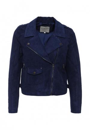 Куртка кожаная Tom Tailor Denim. Цвет: синий
