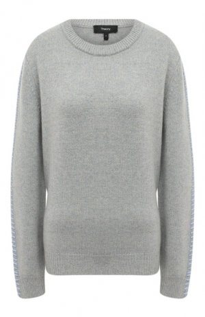 Кашемировый пуловер Theory. Цвет: серый