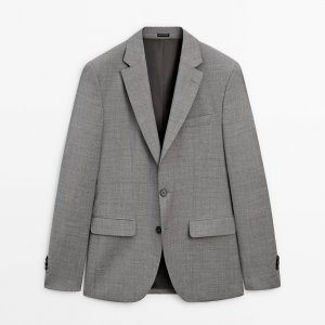 Пиджак Wool Suit, серый Massimo Dutti