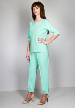 Комплект блуза и брюки Marina Rimer. Цвет: мятный
