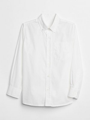 Рубашка с длинными рукавами GAP. Цвет: белый