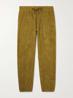 Зауженные махровые брюки из смесового хлопка Play, зеленый Vilebrequin