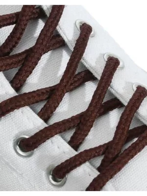 Шнурки для обуви круглые тонкие (на 10-12 отверстий) 106100 коричневые 100 см Kaps. Цвет: коричневый