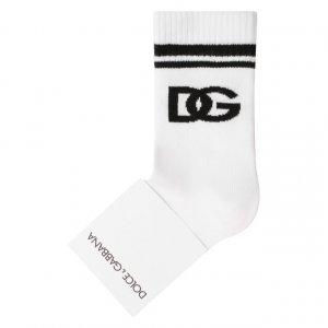 Хопковые носки Dolce & Gabbana. Цвет: белый