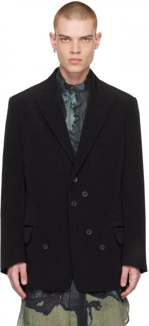 Черный пиджак на пуговицах Yohji Yamamoto