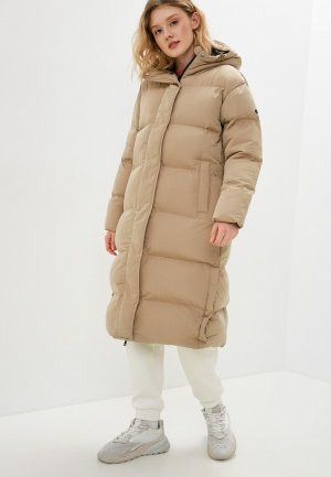 Куртка утепленная Superdry STUDIOS LONGLINE DUVET COAT. Цвет: бежевый