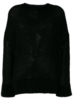 Пуловер с высокой горловиной в рубчик 8pm. Цвет: чёрный