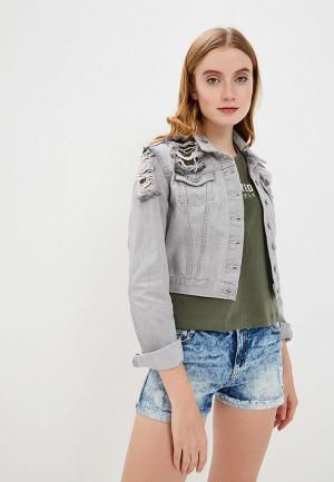 Куртка джинсовая SH. Цвет: серый