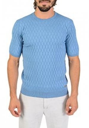 Трикотажная футболка STEFANO BELLINI. Цвет: голубой