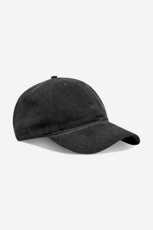 Шляпа с вельветовым козырьком Низкая вельветовая кепка , черный Wood