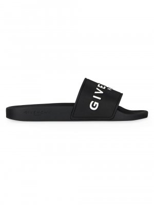 Сандалии для бассейна с логотипом , черный Givenchy