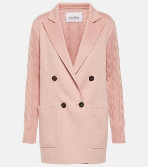 Куртка Dalida из шерсти и кашемира MAX MARA, розовый Mara