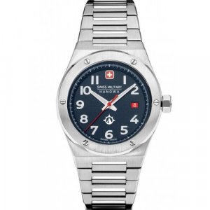 Наручные часы SMWGH2101903, синий, серебряный Swiss Military Hanowa. Цвет: синий
