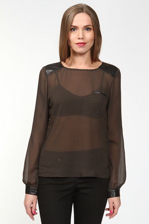 Блуза Object Collectors. Цвет: серый