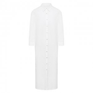 Льняное платье 120% Lino. Цвет: белый