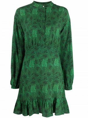 Платье с оборками Roseanna. Цвет: зеленый