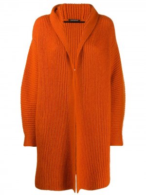 Кардиган-пальто крупной вязки Luisa Cerano. Цвет: оранжевый