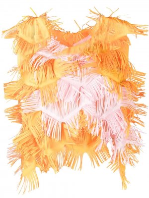 Блузка с бахромой Paskal. Цвет: оранжевый