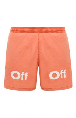 Плавки-шорты Off-White. Цвет: оранжевый
