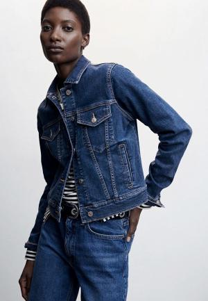 Куртка джинсовая Mango VICKY. Цвет: синий