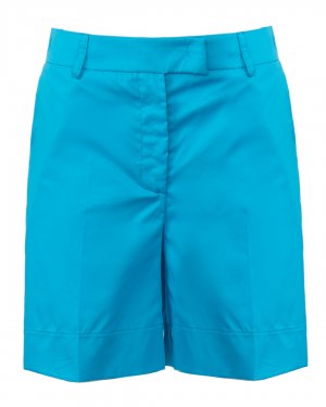 Хлопковые шорты ICONA BY KAOS. Цвет: голубой