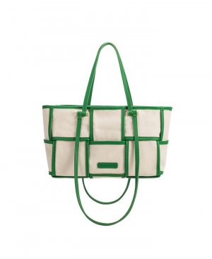 Набор больших сумок-тоут Delany из искусственной кожи, 2 предмета , зеленый Melie Bianco
