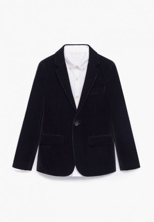 Пиджак Mango Kids - VELVET. Цвет: черный