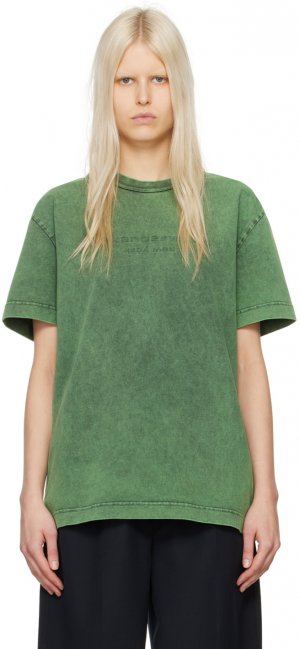 Зеленая футболка с тиснением , цвет Acid fern Alexander Wang