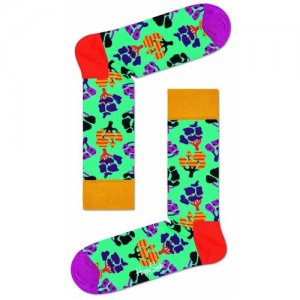 Мужские носки , размер 41-46, мультиколор Happy Socks. Цвет: зеленый