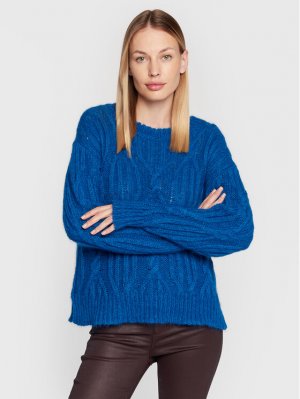 Пуловер свободного кроя Twinset, синий TWINSET