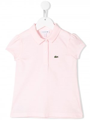 Рубашка-поло с логотипом Lacoste Kids. Цвет: розовый