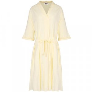 Платье-рубашка , вискоза, повседневное, прилегающее, размер 48, желтый PAROLE by Victoria Andreyanova. Цвет: желтый