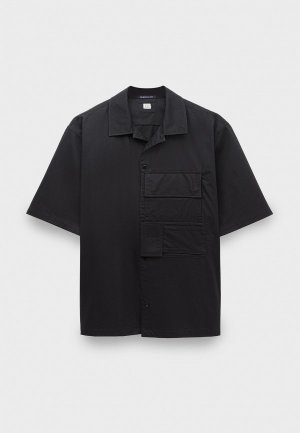 Рубашка C.P. Company metropolis series short sleeved gabardine shirt black. Цвет: черный