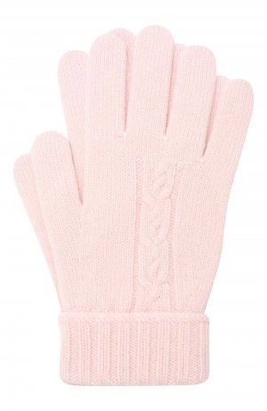 Кашемировые перчатки Loro Piana. Цвет: розовый