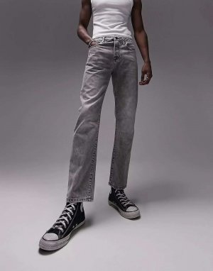 Прямые джинсы серого цвета Topman