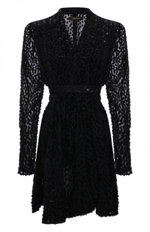 Платье из вискозы и шелка Isabel Marant. Цвет: чёрный