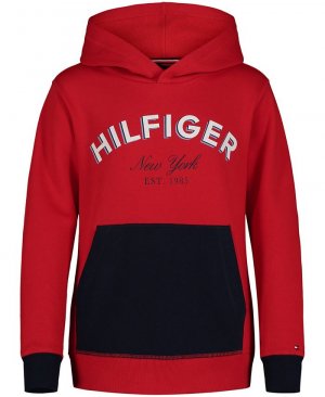 Пуловер с капюшоном Little Boys Triple Hilfiger, красный Tommy Hilfiger