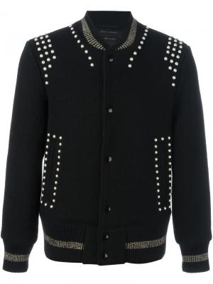 Куртка-бомбер с заклепками Marc Jacobs. Цвет: синий