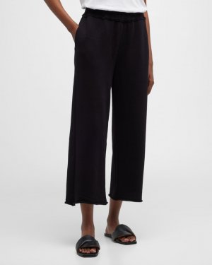 Укороченные прямые махровые брюки Eileen Fisher