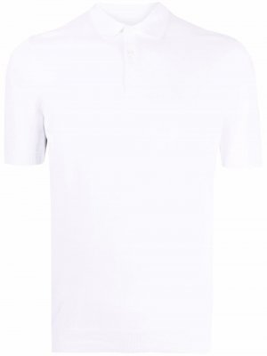 Ribbed-trim cotton polo shirt Fileria. Цвет: белый
